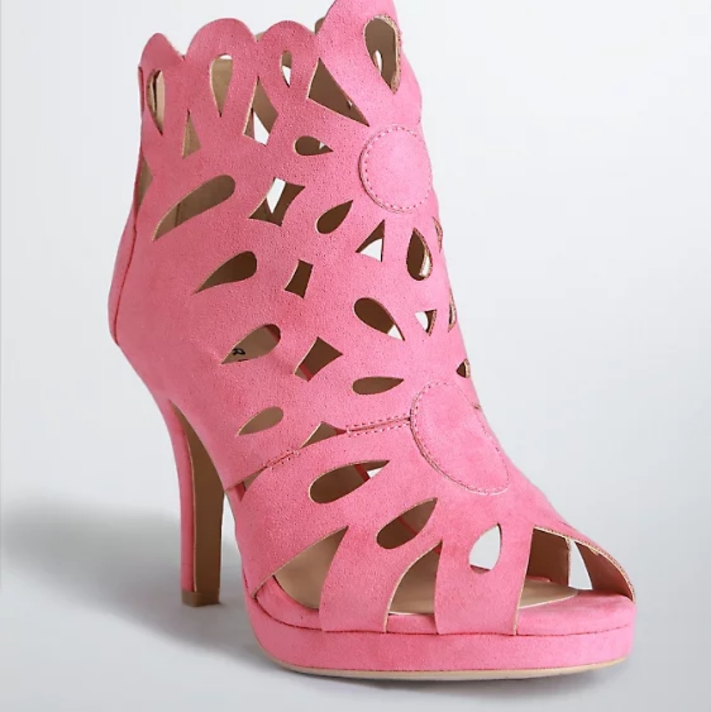 Torrid Floral Cage Heels (Wide Width)